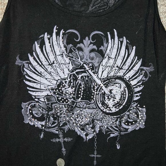 Beautiful 2 sided bling motorcycle tank size medium - Picture 3 of 4